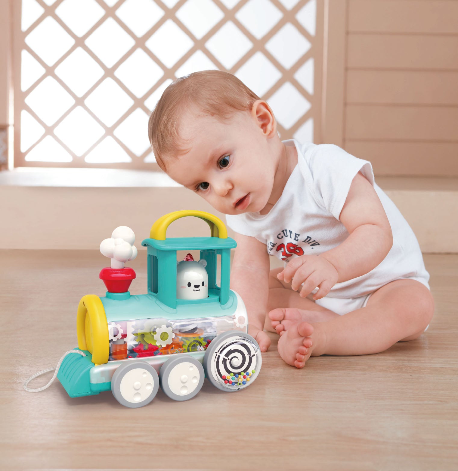HOLA - Pull Along Train Engine | Yellow HOLA - Pull Along Train Engine | Yellow