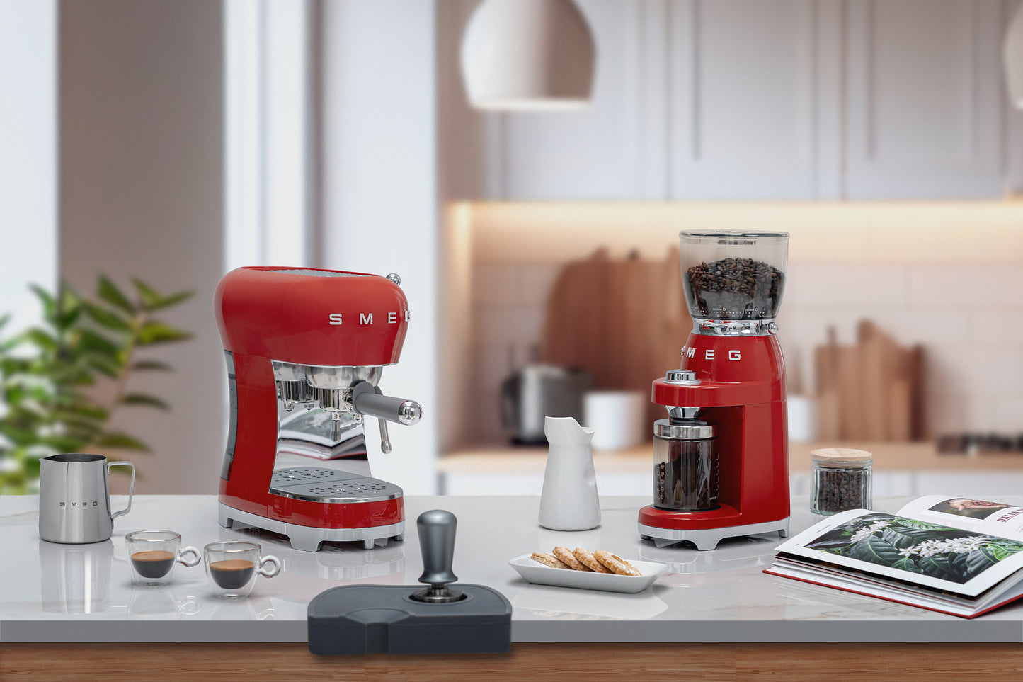 Smeg Manual Espresso Coffee Machine Red — BambiniJO Jordan