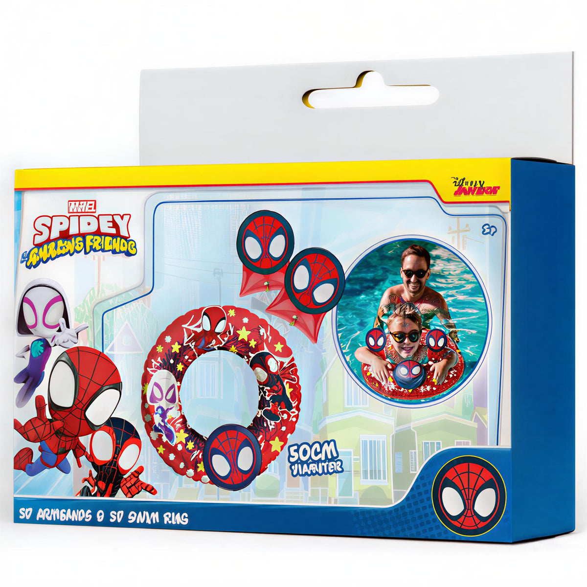 MARVEL - 3D Arm Bands & Swim Ring Set - Spider-Man | 3+ Years MARVEL - 3D Arm Bands & Swim Ring Set - Spider-Man | 3+ Years
