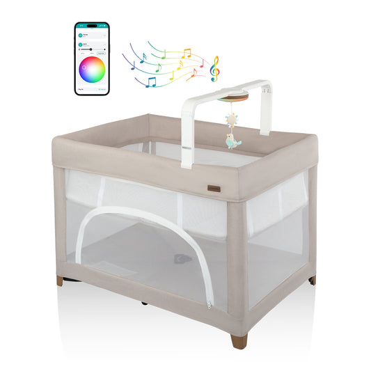 Evenflo - Eris One-Hand Playard with Bassinet | Coastal Coffee