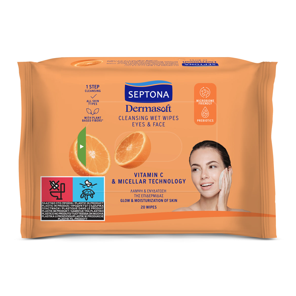 Septona Daily Clean Wipes with Vitamin C & Micellaire