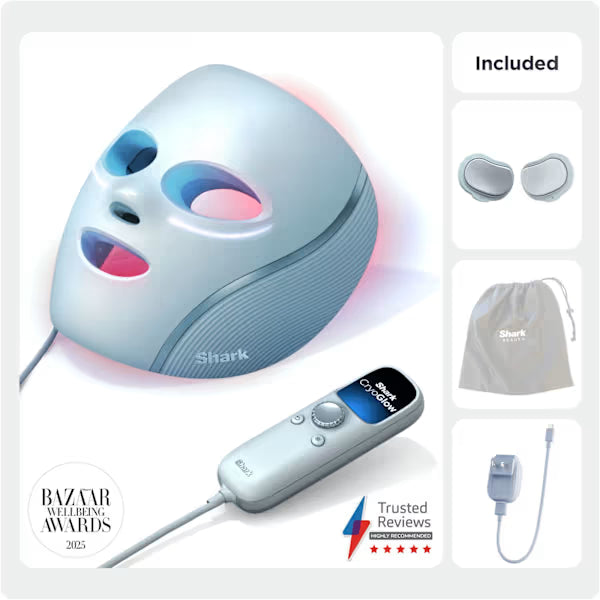 Shark CryoGlow LED Face Mask with Under-Eye Cooling - Blue Frost — BambiniJO Jordan