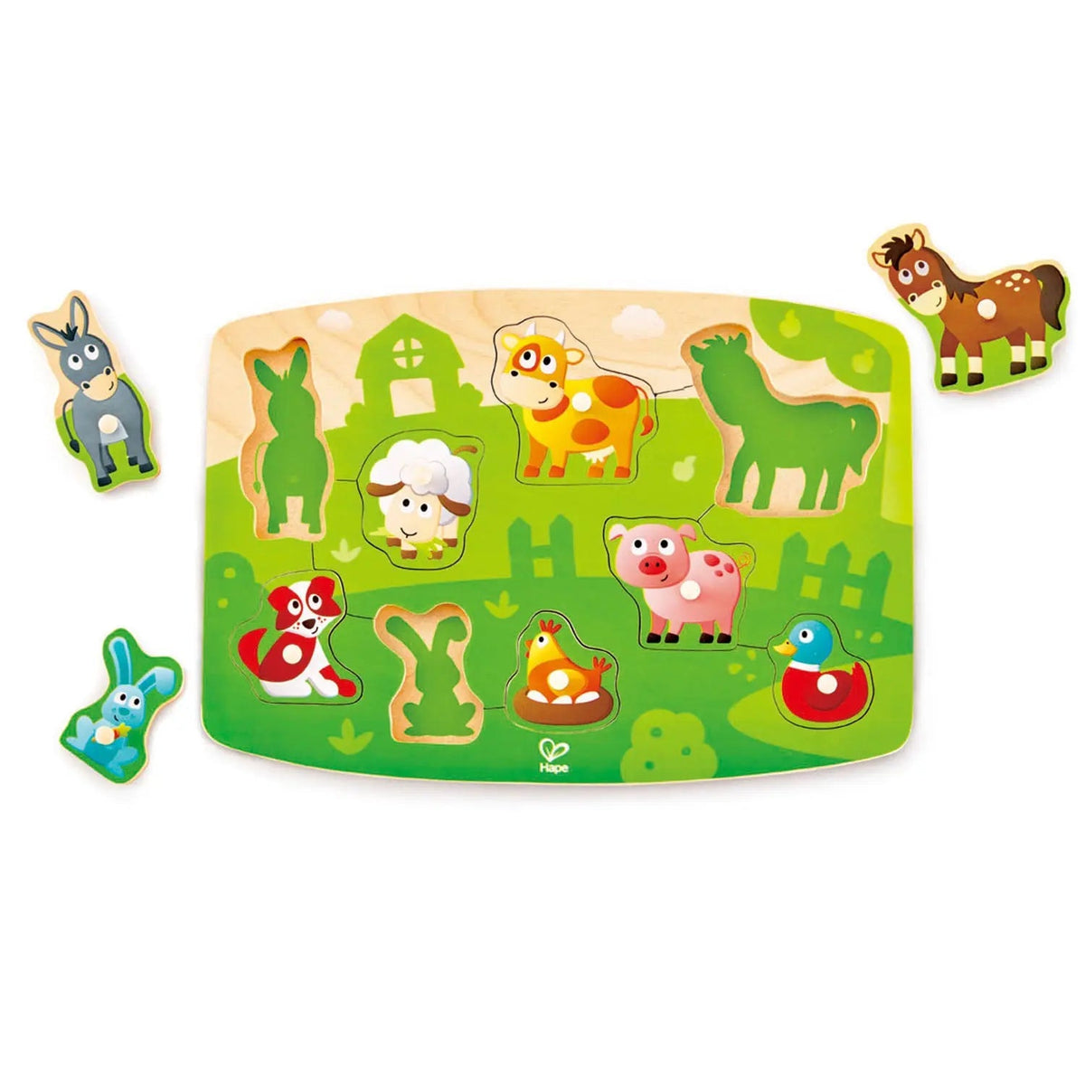 Hape - أحجية المزرعة ذات الأوتاد | سنتين فما فوق Hape - أحجية المزرعة ذات الأوتاد | سنتين فما فوق