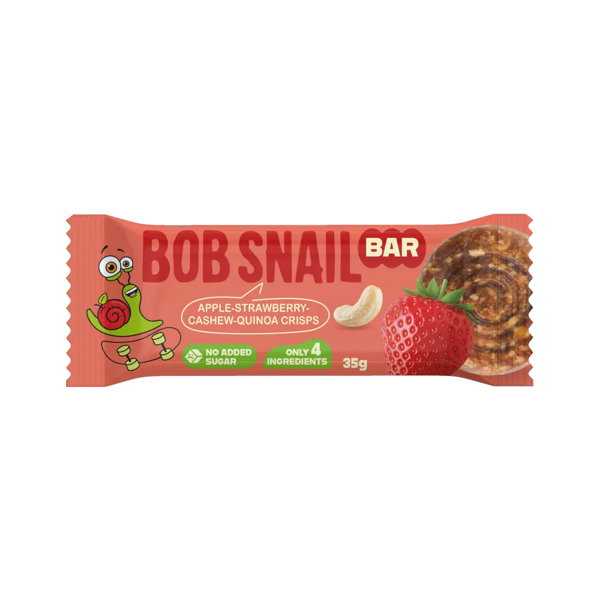 Bob Snail Apple, Strawberry & Cashew Bar 35g — BambiniJO Jordan