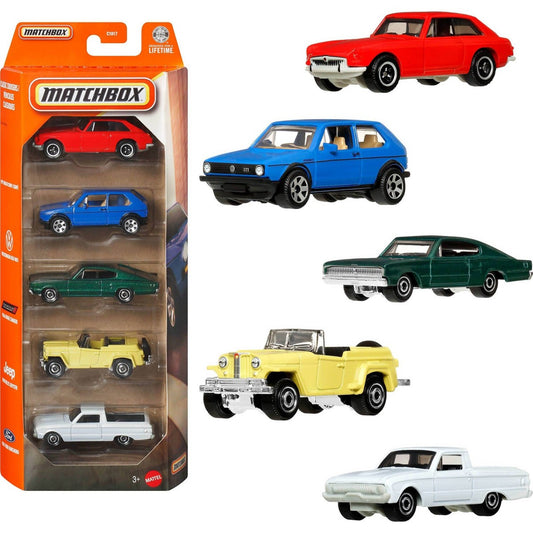 Matchbox 5-Pack 1:64 Car Set Assorted