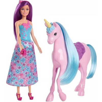 باربي - طقم دمية وحيد القرن مع سرج وفرشاة وإكسسوارات | 3 سنوات فأكثر باربي - طقم دمية وحيد القرن مع سرج وفرشاة وإكسسوارات | 3 سنوات فأكثر