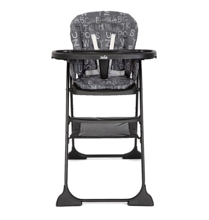 Joie Mimzy Snacker High Chair - ABC Charcoal angle view