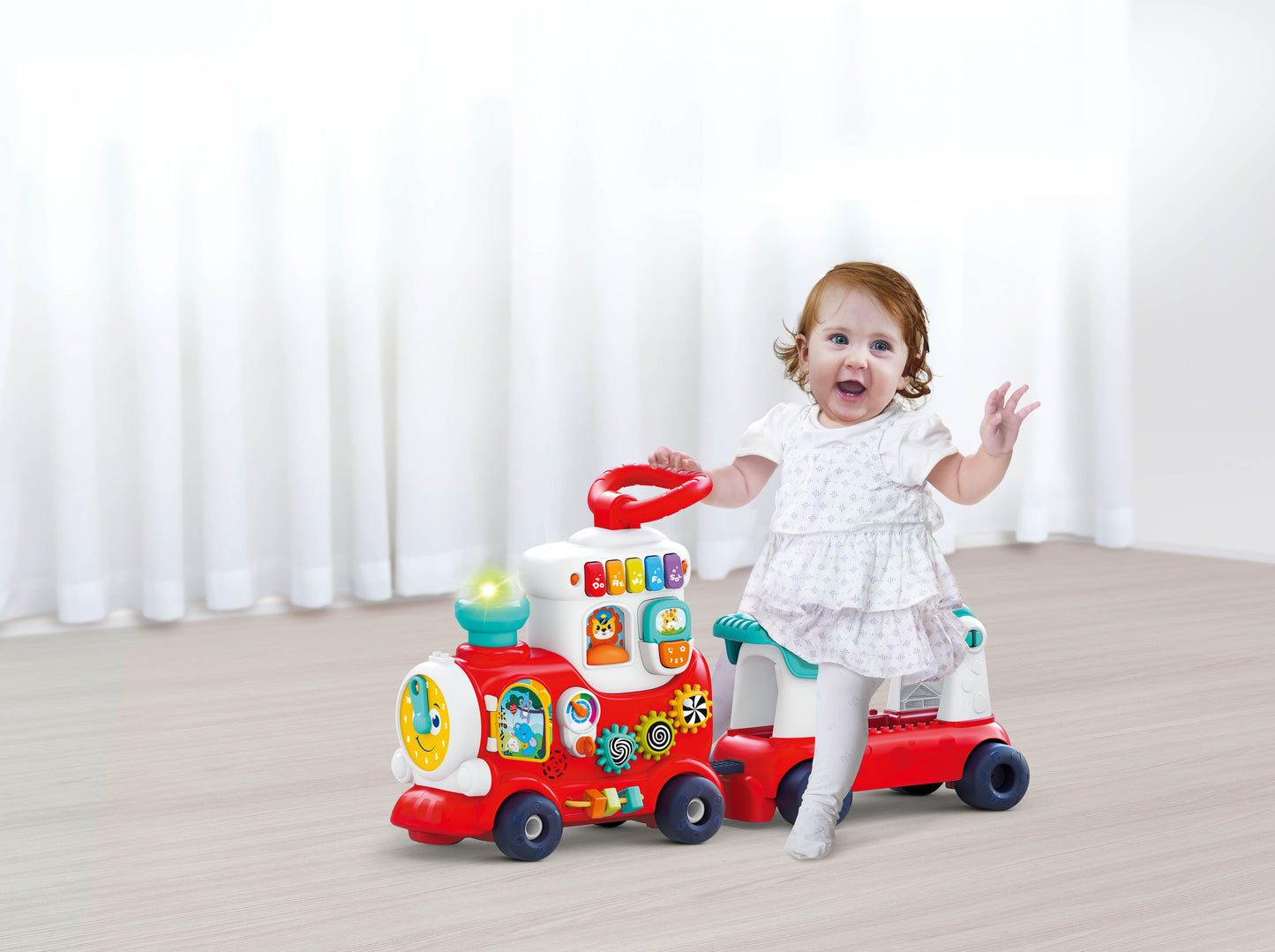 HOLA - 4-in-1 Push Walker & Ride-on Learning Train