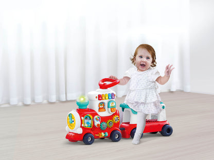 HOLA - 4-in-1 Push Walker & Ride-on Learning Train