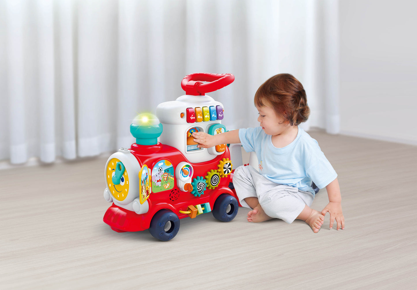 HOLA - 4-in-1 Push Walker & Ride-on Learning Train