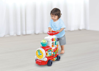 HOLA - 4-in-1 Push Walker & Ride-on Learning Train