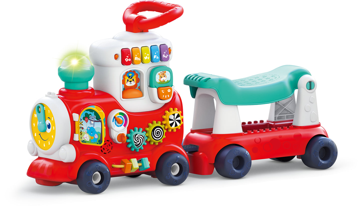 HOLA - 4-in-1 Push Walker & Ride-on Learning Train