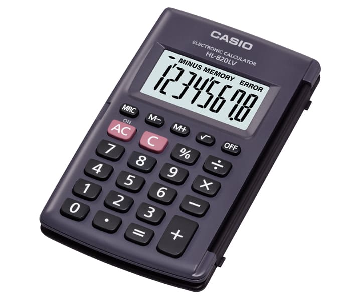 Casio HL-820LV pocket calculator black