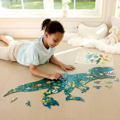 Hape Dinosaur Shimmer Floor Puzzle - assembled on floor