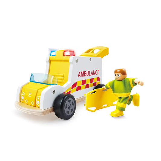 Hape Rapid Response Toy Ambulance