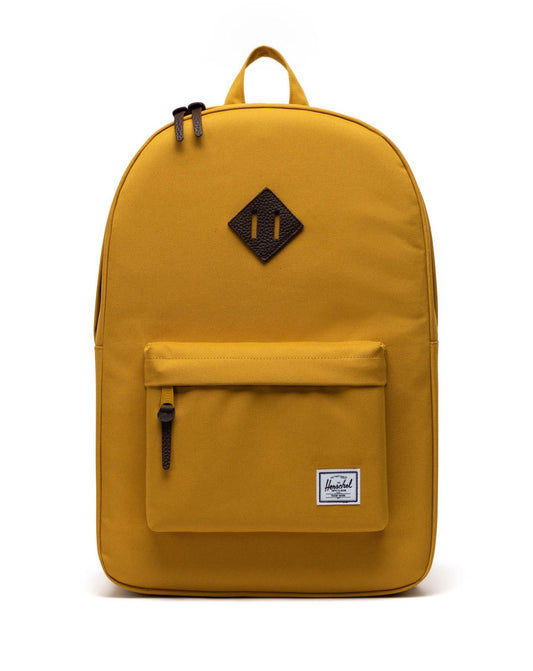 Herschel Heritage Backpack in Arrowwood/Chicory Coffee (yellow/brown) - front view