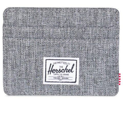 Herschel Charlie Wallet in Raven Crosshatch - detail view