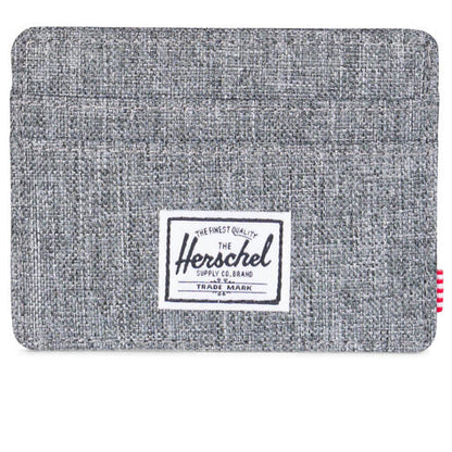 Herschel Charlie Wallet in Raven Crosshatch - detail view