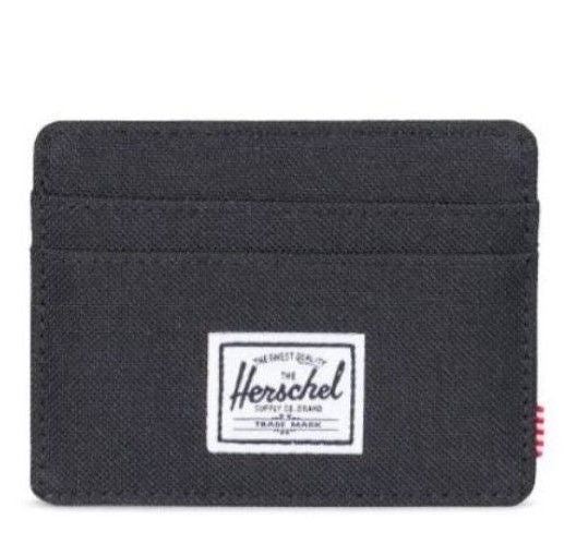 Herschel Charlie RFID Wallet Black/Black - front view