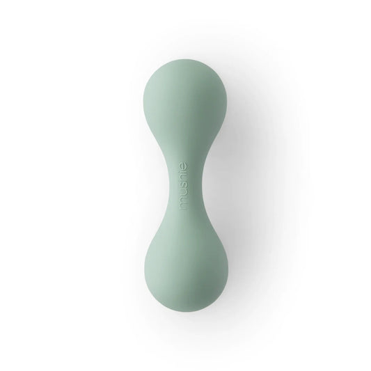 MUSHIE - Silicone Baby Rattle Toy - Cambridge Blue
