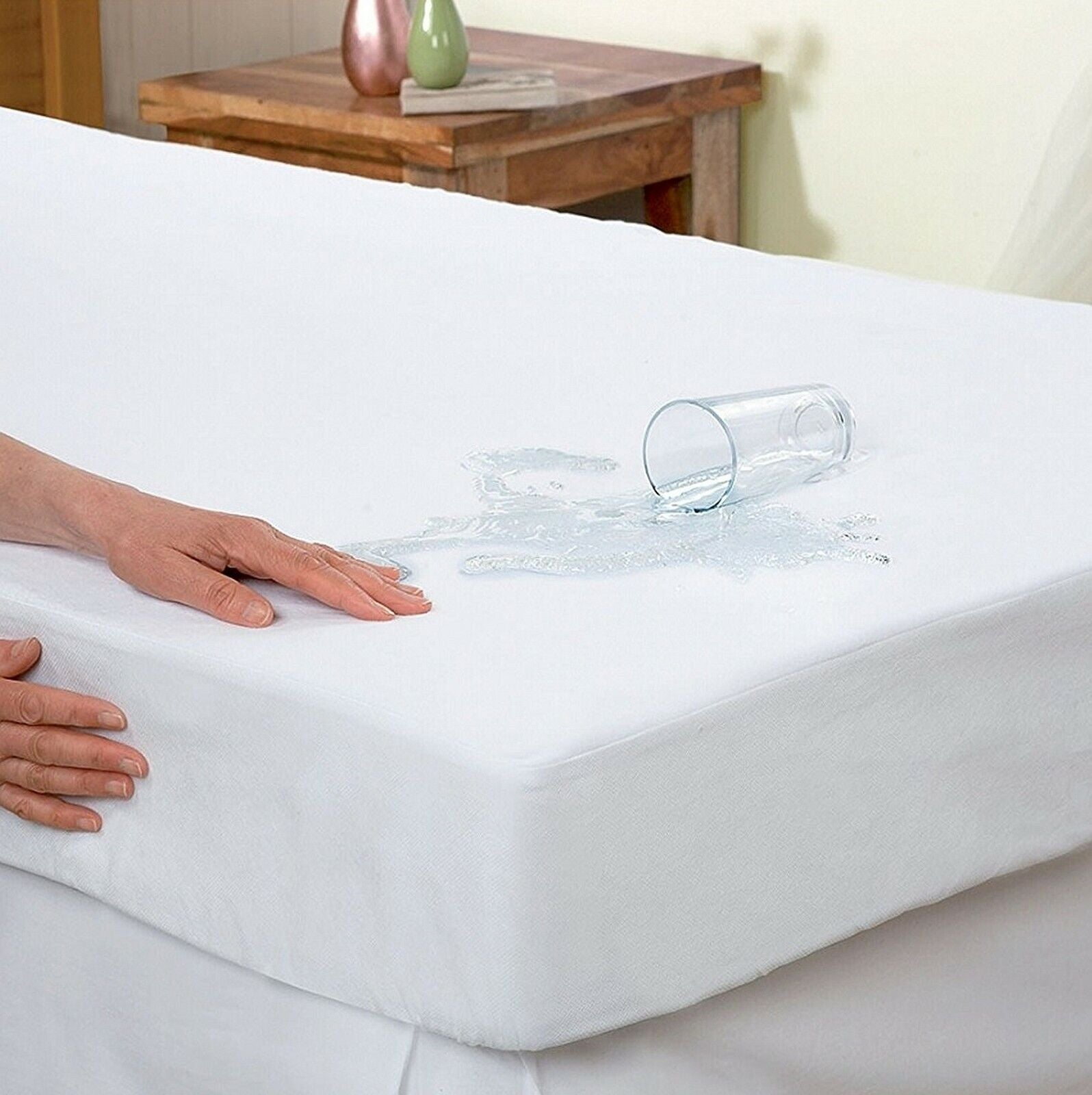 Nova Home - Waterproof Mattress Protector Breath-Pro | Cotton, White Nova Home - Waterproof Mattress Protector Breath-Pro | Cotton, White