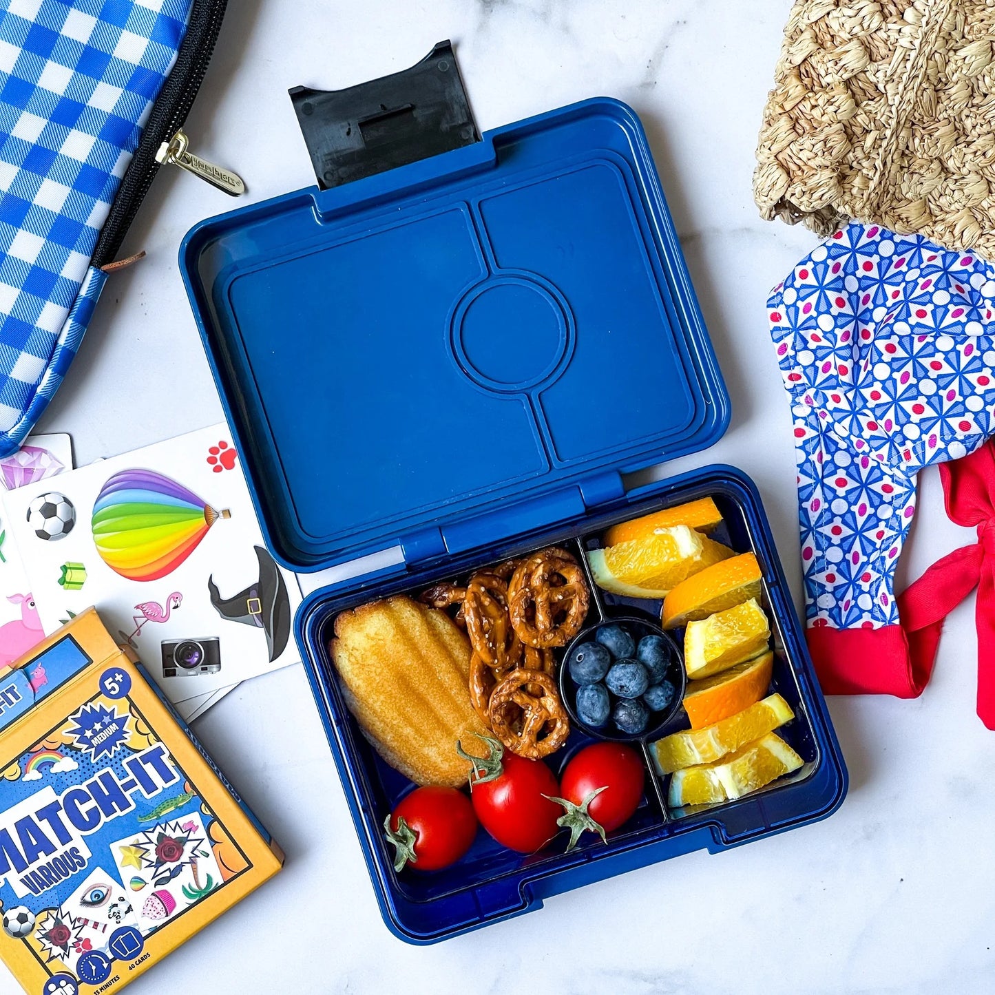 Yumbox - Snack Box | 3 Compartments | Clear | Monte Carol Navy