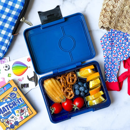 Yumbox - Snack Box | 3 Compartments | Clear | Monte Carol Navy