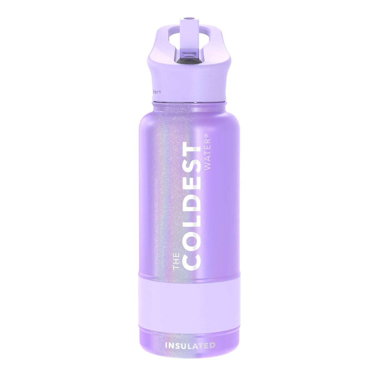 The Coldest Water - Straw Sports Bottle - 946ml - 32 OZ - Purple Glitter The Coldest Water - Straw Sports Bottle - 946ml - 32 OZ - Purple Glitter