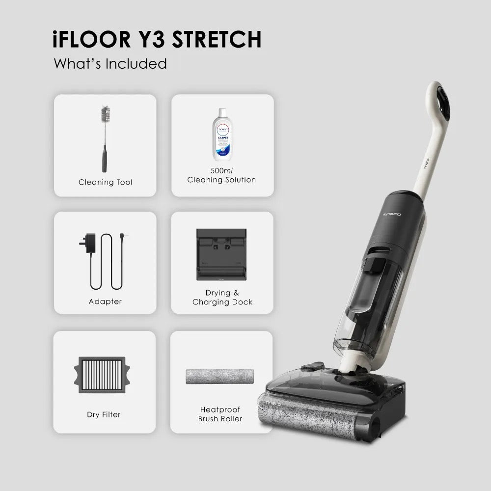 Tineco - iFloor Y3 FlashDry Cordless Wet Dry Vacuum Cleaner | Anti-Tangle