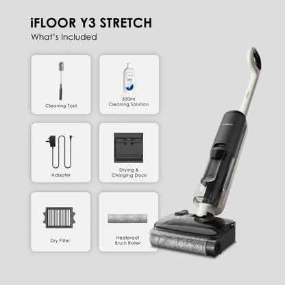 Tineco - iFloor Y3 FlashDry Cordless Wet Dry Vacuum Cleaner | Anti-Tangle
