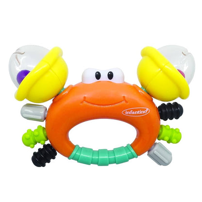 Infantino - Sand Crab Rattle & Teether | 0M+