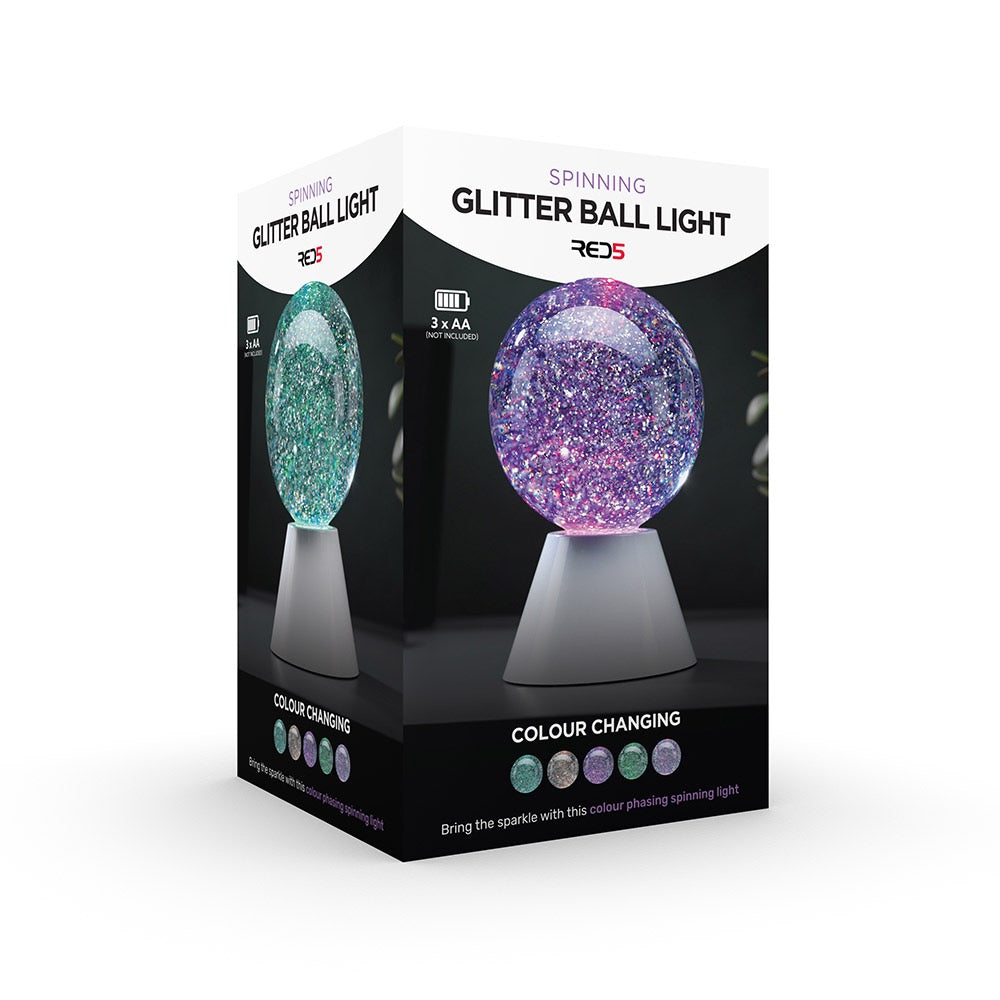 The Source - Spinning Glitter Ball Light The Source - Spinning Glitter Ball Light