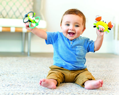 Infantino - Sand Crab Rattle & Teether | 0M+