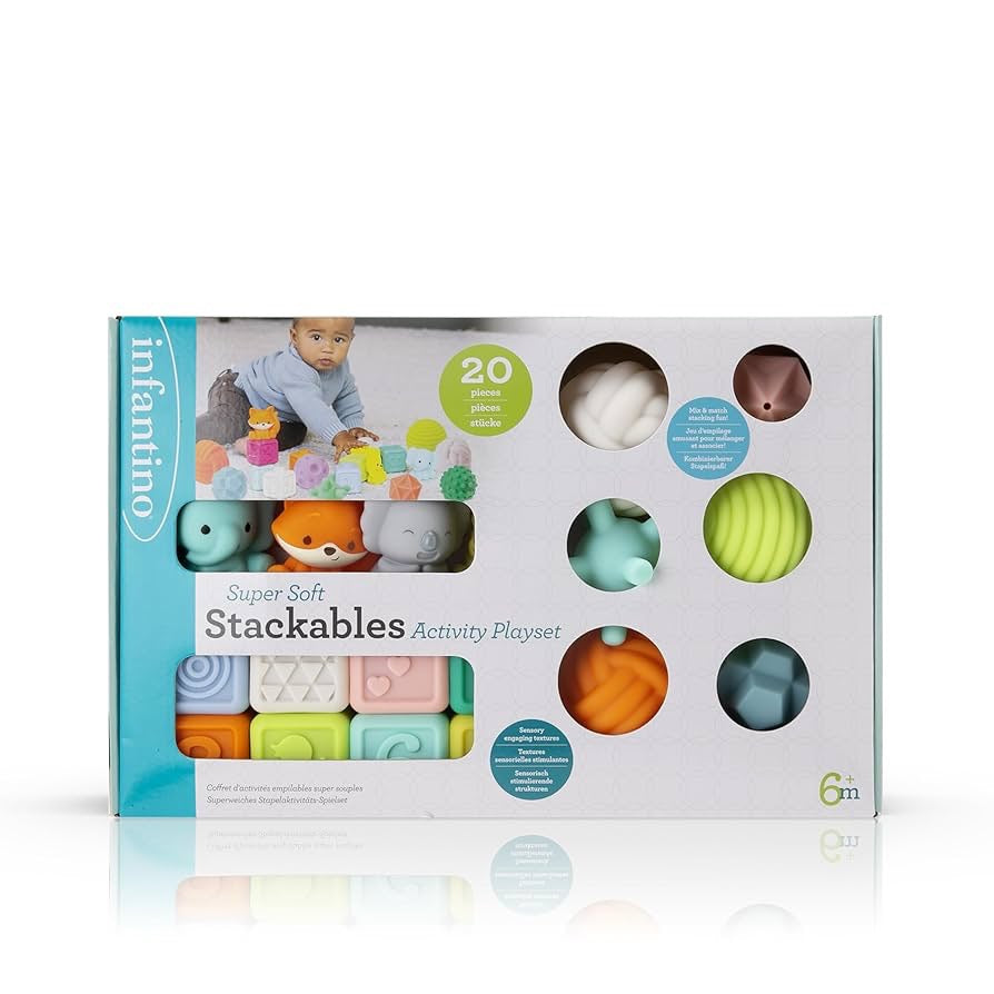 Infantino - Super Soft Stackables Activity Playset Gift Set Infantino - Super Soft Stackables Activity Playset Gift Set