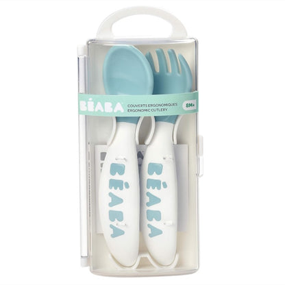 Beaba - 2nd Age Fork & Spoon Set | Windy Blue | 8-12m
