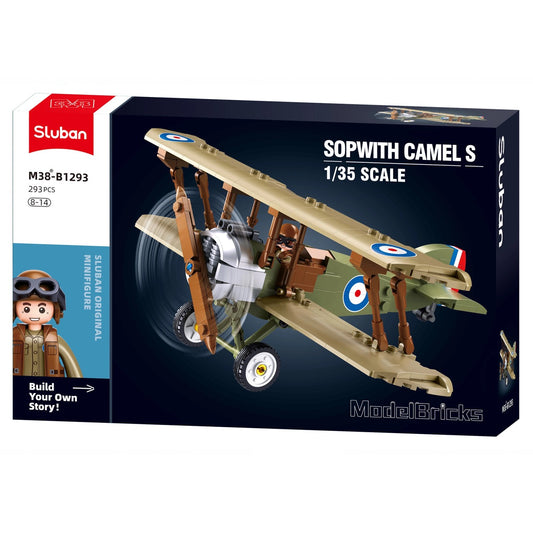 Sluban - ModelBricks – 1/35 Scale Sopwith Camel S | 293 PCS | 6Y+