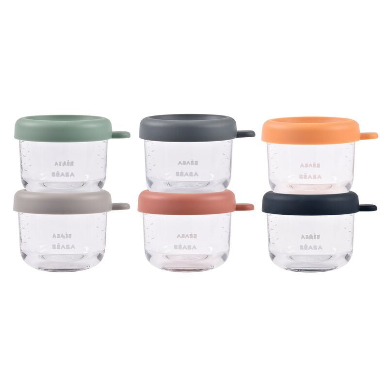 BEABA - Glass Portion Jars | 150ml | Set of 6 BEABA - Glass Portion Jars | 150ml | Set of 6