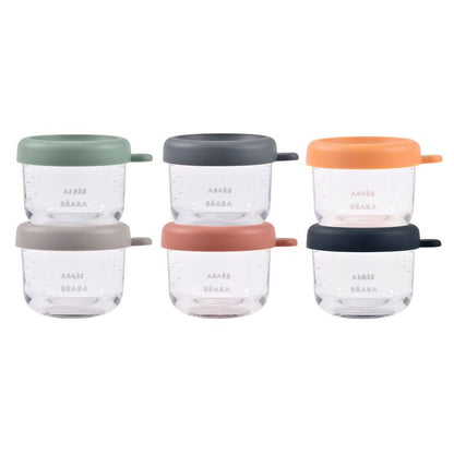BEABA - Glass Portion Jars | 150ml | Set of 6