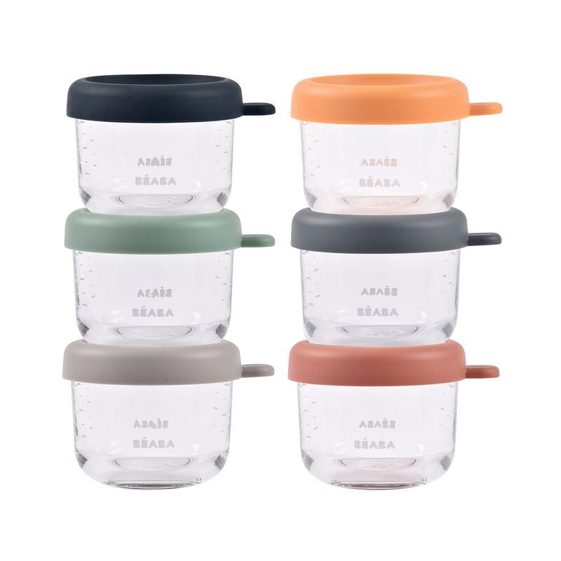 BEABA - Glass Portion Jars | 150ml | Set of 6 BEABA - Glass Portion Jars | 150ml | Set of 6