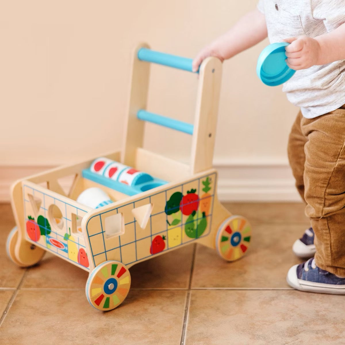 Melissa & Doug - Wooden Shape Sorting Grocery Cart Melissa & Doug - Wooden Shape Sorting Grocery Cart