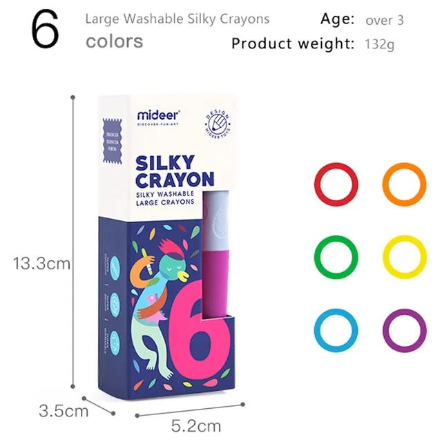 Mideer - Sliky Crayon | 6pc Mideer - Sliky Crayon | 6pc