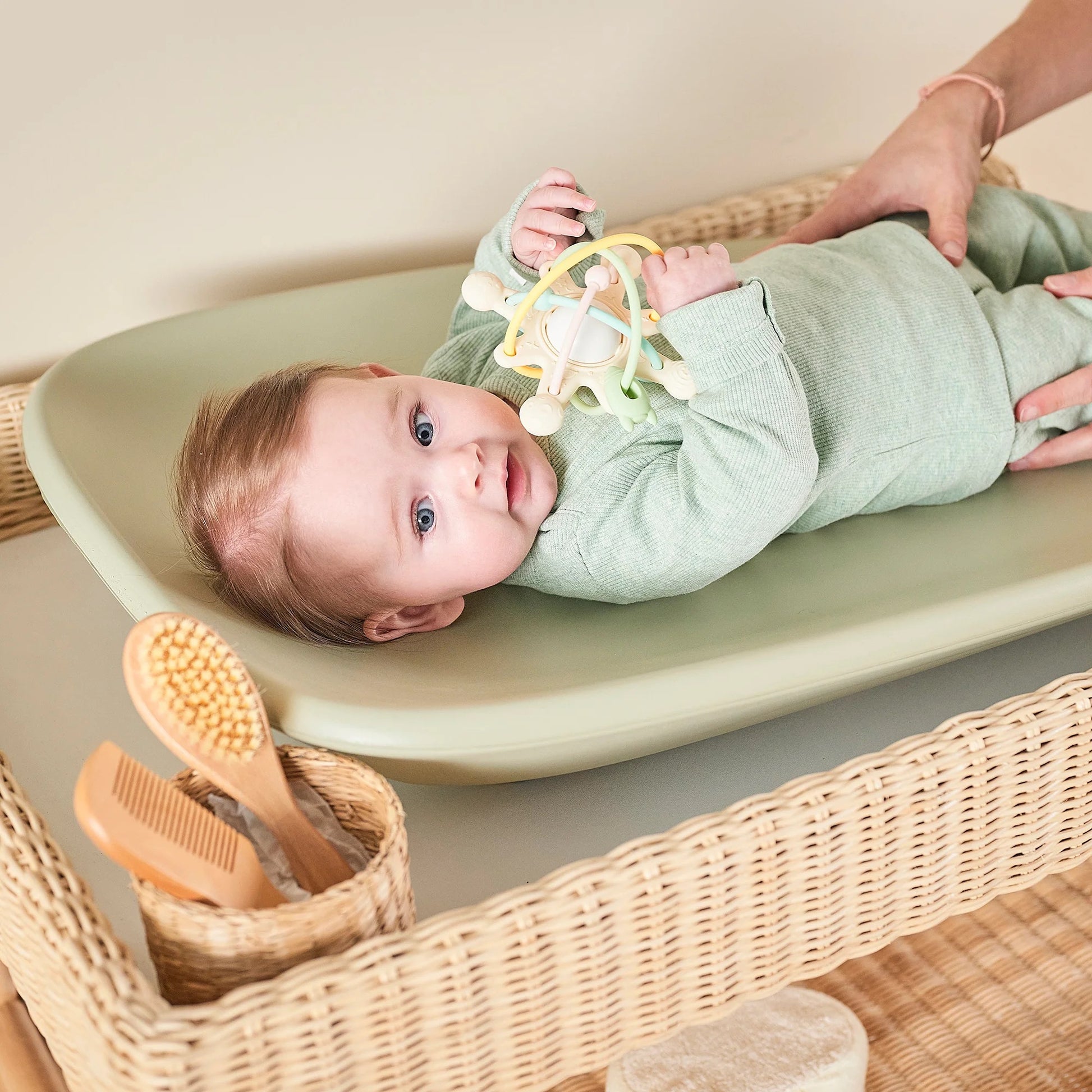 Nattou - SOFTY Wipeable Changing Pad | Green Nattou - SOFTY Wipeable Changing Pad | Green