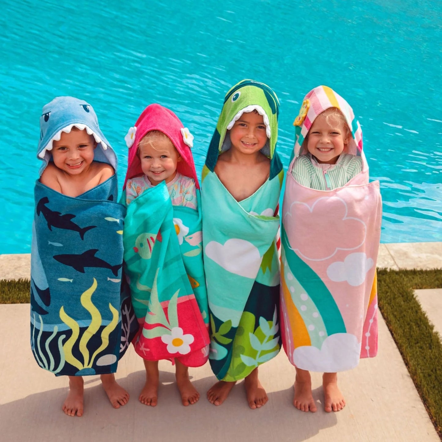 Stephen Joseph - Hooded Towel | Axolotl