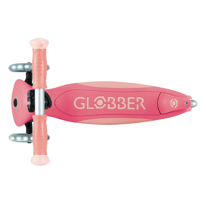 Globber - Elite Glow Lights Scooter | Coral Pink | 3Y+
