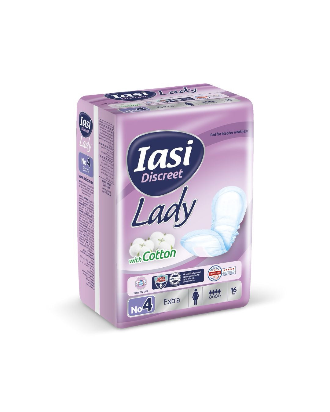 IASI - LADY Discrete EXTRA Pads | 16 pcs IASI - LADY Discrete EXTRA Pads | 16 pcs