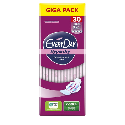 يوميًا - فوطات Hyperdry MAXI NIGHT ECO 30 قطعة