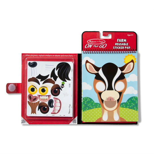 Melissa & Doug Make-a-Face Farm Reusable Sticker Pad 3-6Y — BambiniJO Jordan