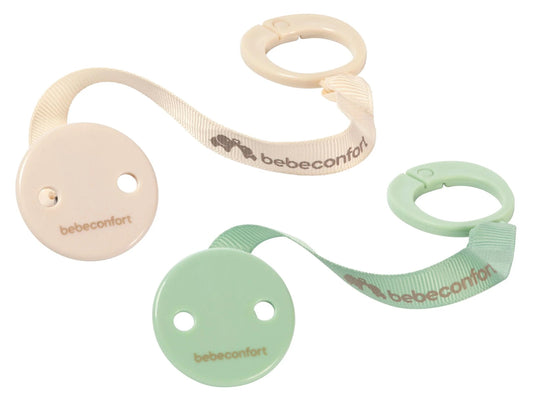 Bebe Confort - Pacifier Clip Set | Sand - Green