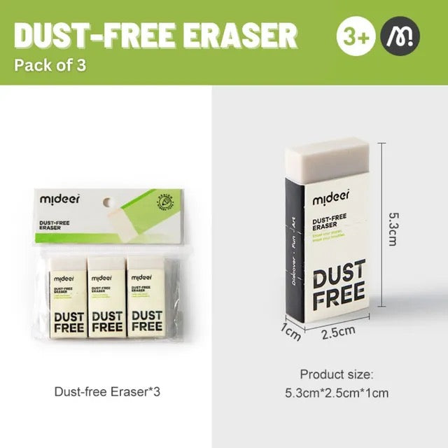 Mideer - Dust-free Eraser | 3pc Mideer - Dust-free Eraser | 3pc
