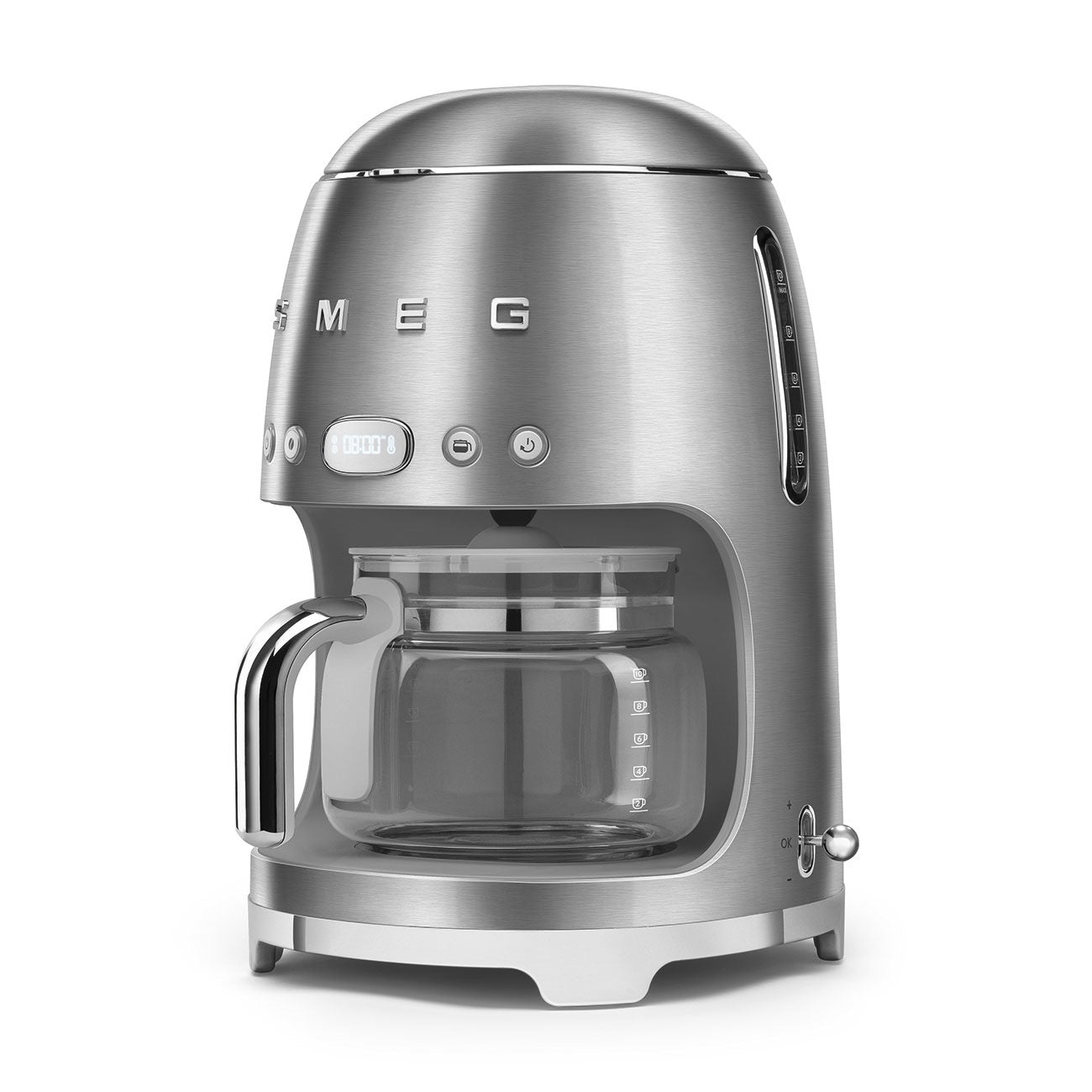 Smeg - Filter Coffee Machine Drip 10 Cups | 50's Style Aesthetic | Steel Smeg - Filter Coffee Machine Drip 10 Cups | 50's Style Aesthetic | Steel